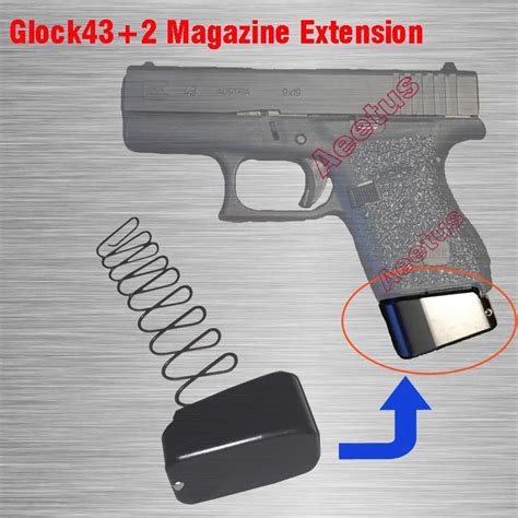 cnc machined magazines base pad for glock 43 2|glock 43 mag extension pad.